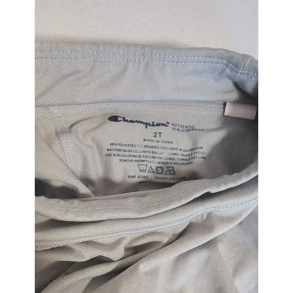Champion Girls Skort 2T Gray Polyester Spandex Athletic Activewear
